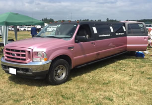 Pink limousine