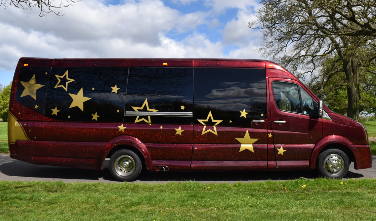 16-seater party bus in Cwmbran
