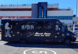 Minibus at Cardiff Airport