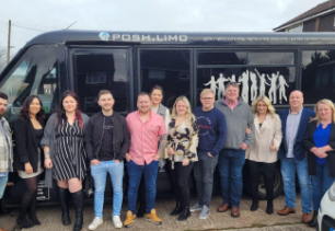 Group  of friends travelling for special occasion