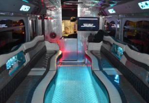 Interior of minibus