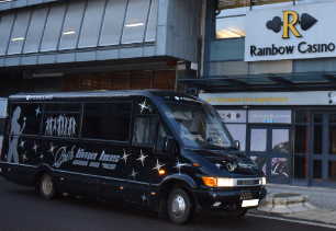 Minibus outside Bristol Casino