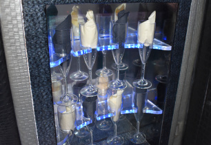 Bar area in passenger cabin