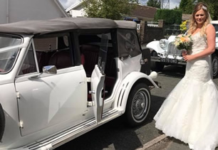 Bride with bouquet of flowers
