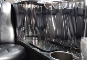 Bar area and ice buckets